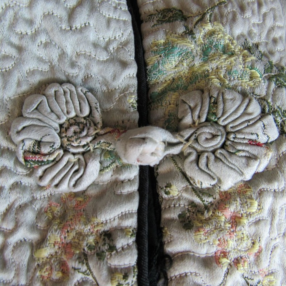 Reversible Asian Oriental Silk Jacket with Pockets Size Womens Small - Picture 4 of 8